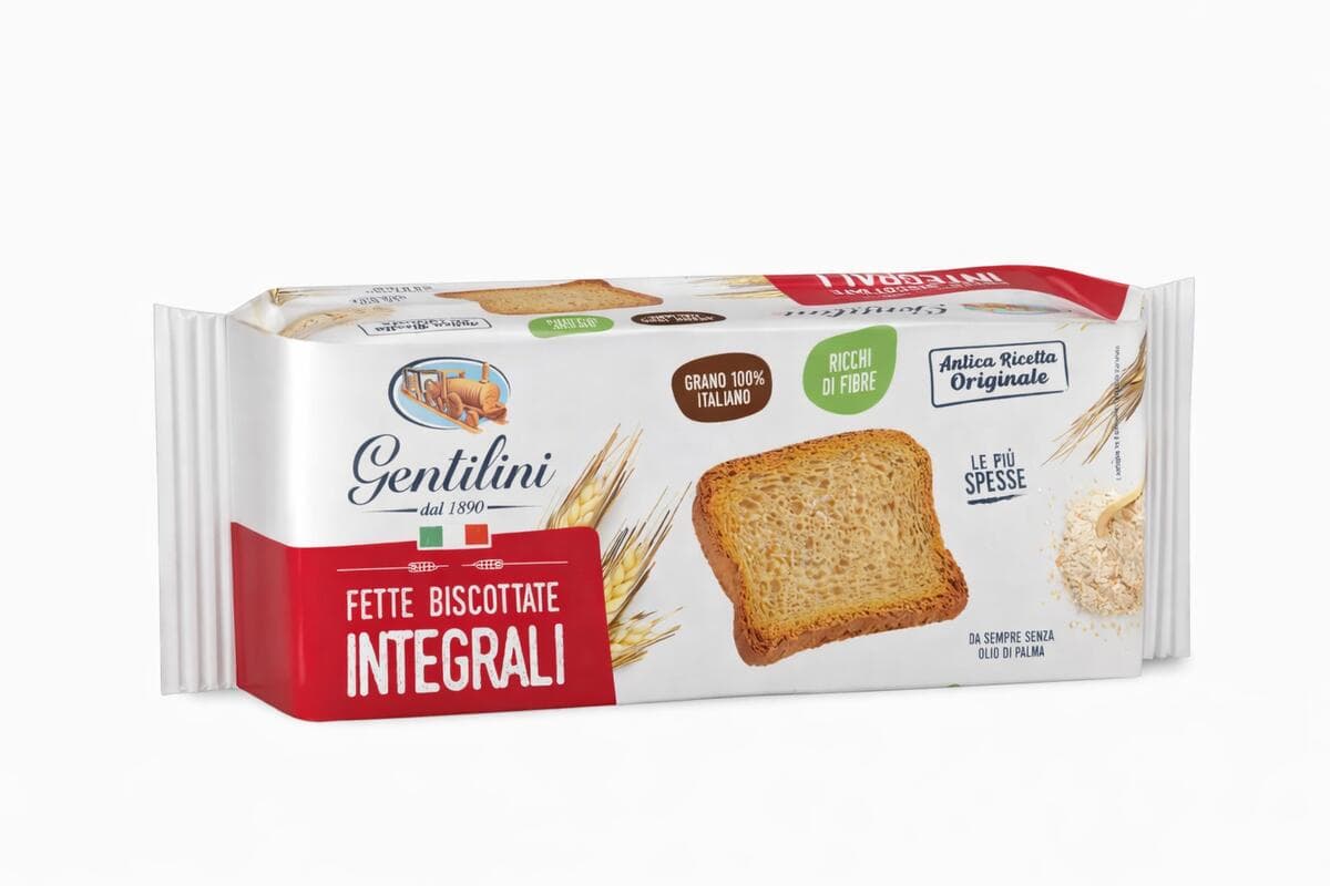 Fette biscottate integrali 175gr (tostada integral) Gentilini
