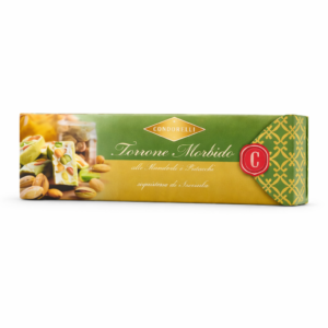 Turron blando con almendras y pistacchios recubierto al pistacchio 150grs