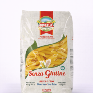 Penne Ziti Rigate. 400grs. sin gluten. DIVELLA